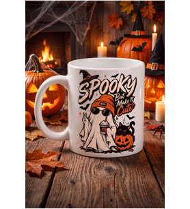 Özel Tasarım Kupa Bardak – Halloween Konsept Baskılı Porselen Hediye Kupa Bardak