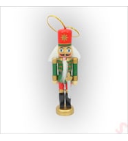 Kurşun Asker, Ahşap Fındıkkıran 13cm - Kılıçlı Yeşil (Karışık)