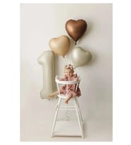 Retro pastel kahve tonlar  yaş folyolu 4 parça balon Seti