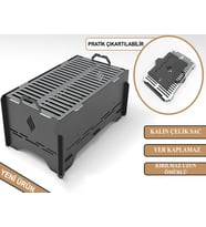 M2 Katlanır Taşınabilir Metal Mangal Barbekü