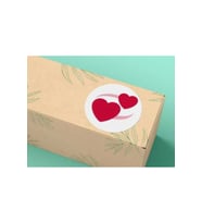 Love Etiketi Yuvarlak Mat Çıkartma Valentine's Day Round Sticker 4 Cm (40 Adet)