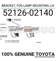 Sis Lamba Kapağı Corolla 13Sonrası Sol (Sis Delikli Krom) (Oem No: 52126-02140)