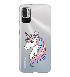 Xiaomi Redmi Note 10 5G Uyumlu Kapak Unicorn Tasarımlı Şeffaf Silikon Kılıf