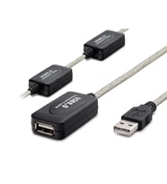 USB Uzatma Kablosu 15 m - Silver Siyah HDX7537