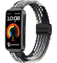 Huawei Band 10-9-8 ile Uyumlu Örgü Loop Kordon Manyetik Tokalı Yumuşak ve Konforlu Huawei Band 8 Kordon Terletmeyen Nefes Alabilir Yapılı Elastik Kumaşlı Huawei Band 10 Kordonu