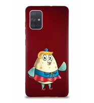Samsung Galaxy A71 Soft Premier Kapak Bayan Puff Tasarımlı Silikon Kılıf - Mürdüm (Şeffaf)