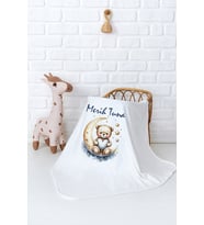 Pia Baby Premium %100 Pamuk Çift Kat Penye Bebek Battaniyesi 80x80 cm 5082-11 (Krem)