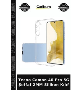 Tecno Camon 40 Pro 5G Şeffaf 2MM Silikon Kılıf Telefon Koruyucu Cep Telefonu Cihaz Kapağı