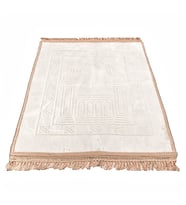 Lüks Kadife Peluş Seccade Krem 70 x 110 cm - 750 gr