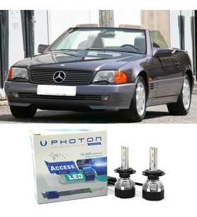 Mercedes SL R129 Led Xenon Uzun + Kısa Far Ampulü H4 Access Yeni Seri Beyaz
