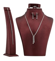 Damla Tasarımlı Gümüş Bayan Set