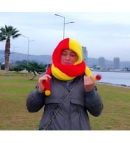 Peluş Taraftar Şapka , Örgü Şapkalı Atkı