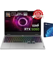 Lenovo Loq 15AHP10 Amd Ryzen 7 250 Geforce Rtx 5060 8gb 100W Windows 11 Pro Oem USB Kutu 15.6 Inç Full Hd 144Hz IPS Gaming Laptop (83JG008UTR)