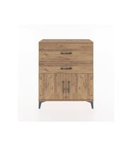 Arges Şifonyer Tek Raflı 2 Çekmeceli 2 Kapaklı 88x30x106 Çam-Çam