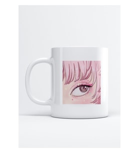 Anime Pembe Aesthetic Baskı Porselen Kupa Bardak