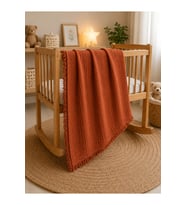%100 Pamuk 4 Katlı Püsküllü Muslin Bebek Battaniyesi, Çok Amaçlı Muslin Ört