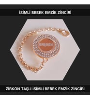 Sahi Aksesuar İsimli Zirkon Taşlı Bebek Emzik Zinciri TYBEZYI158