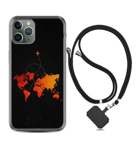 Apple iPhone 11 12 13 14 Pro Max Kılıf Boyun Askılı Silikon İz Bırakan Uçak 1778