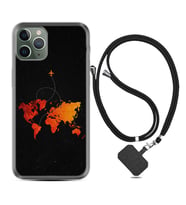 Apple iPhone 11 12 13 14 Pro Max Kılıf Boyun Askılı Silikon İz Bırakan Uçak 1778