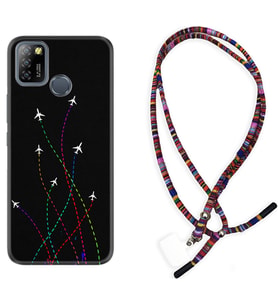 INFINIX Smart 4 5 6 Zero 8 S5 Pro Kılıf Boyun Asklı Rasta Silikon Line Planet 1736