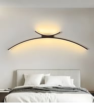 Led Nordik Tarz Yatak Odası Duvar Aplik (Siyah)