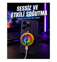 Mey İthalat® Manyetik Telefon Soğutucu RGB Fanlı Mobil Oyun Soğutucusu