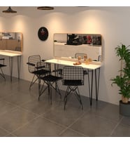 Knsz masa sandalye takımı hem75mazlum byzsyh 140*040 klç 3 sandalye syhsyh kolçaklı