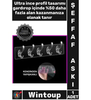 #Askı Lüks Gardırop Düzenleyici Şık Görünümlü Kaymaz Kıyafet Küçük Eşya Dayanıklı 5'li Şeffaf Askı