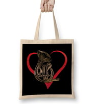 Instrumentalist Musician Hornist French Horn Heart Music Loves Gift Bez Çanta Uzun Saplı