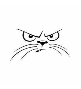 Kedi Klozet Sticker Siyah 20x10 cm