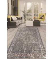 Dijital Kaymaz Taban Yıkanabilir Modern Renkli Salon Halısı Mutfak Halısı Yolluk ND-HT-250 (Mavi)