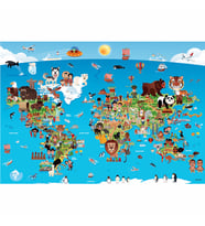 Anatolian Puzzle 260 Parça Karikatür Dünya Haritası 3338