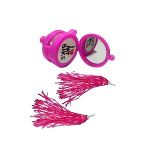 Bisiklet Aynalı Zil & Püskül Set (Pembe)