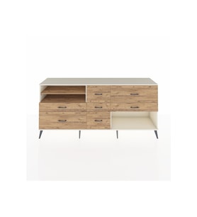 Hyperion Konsol 2 Raflı 7 Çekmeceli  220x44x99 Aytaşı-Çam