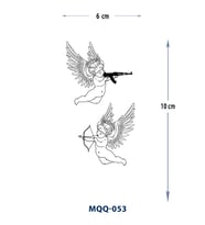 MQQ-053 ÇİFT MELEK DESEN GEÇİCİ DÖVME-TATTO