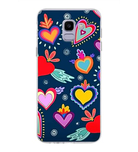PrintiFy Samsung Galaxy J6 2018 ile Uyumlu 1mm Slim Fit Retro Colors 3 Baskılı Şeffaf  Kılıf