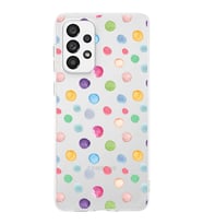 PrintiFy Samsung Galaxy A73 ile Uyumlu 1mm Slim Fit Water Color 6 Baskılı Şeffaf  Kılıf