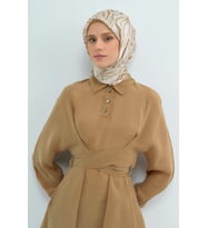Armine Saf İpek Sura Eşarp-2026 İlkbahar-Yaz- 95110D (Vizon)