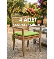 Bağcıklı Özel Dikişli Süngerli Pamuklu Kumaş Sandalye Minderi