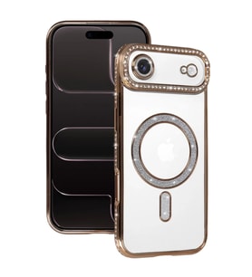 Newface Apple iPhone 17 Air Joke Simli Magneticsafe Kılıf - Gold