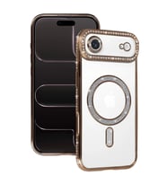 Newface Apple iPhone 17 Air Joke Simli Magneticsafe Kılıf - Gold