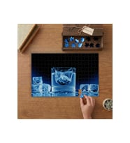 Buz Küpleri Mavi Su Tasarımı 240 parça Ahşap Puzzle Ahşap Kutuda MP01867