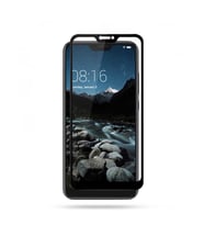 Xiaomi Mi 8 Lite Ekran Koruyucu Full Tam Kaplayan Kavisli Tempered Cam (Siyah)
