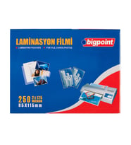 Bigpoint Laminasyon Filmi 85x115mm 125 Mikron 100'lü Kutu