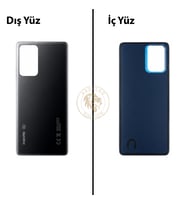 Xiaomi Mi 11-T Siyah Arka Pil Kapağı Batarya Kapağı Lazer Kesim Back Cover