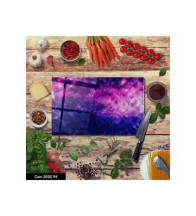 Baskılı Cam Kesme  ve Sunum Tahtası temperli Cam  25x35cm