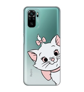 Redmi Note 10/Note 10S Uyumlu Marie Kedicik Desenli Şeffaf Telefon Kılıfı