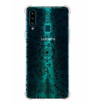 Samsung Galaxy  A20s  Köşe Korumalı Antişok Kapak Nostalji Desen Tasarımlı Şeffaf  Kılıf