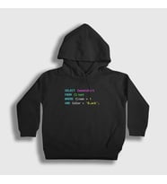 Presmono Unisex Çocuk Siyah Select From Closet Developer Yazılımcı Kapüşonlu Sweatshirt 338782tt