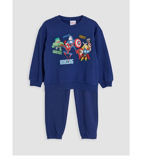 LCW Kids Lacivert Avengers Baskılı Erkek Çocuk Eşofman Takım
